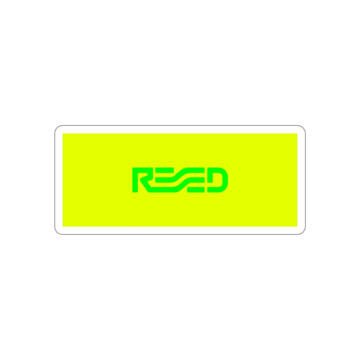 REED LOGO YELLOW/GREEN STICKER - Never Stop Chasing