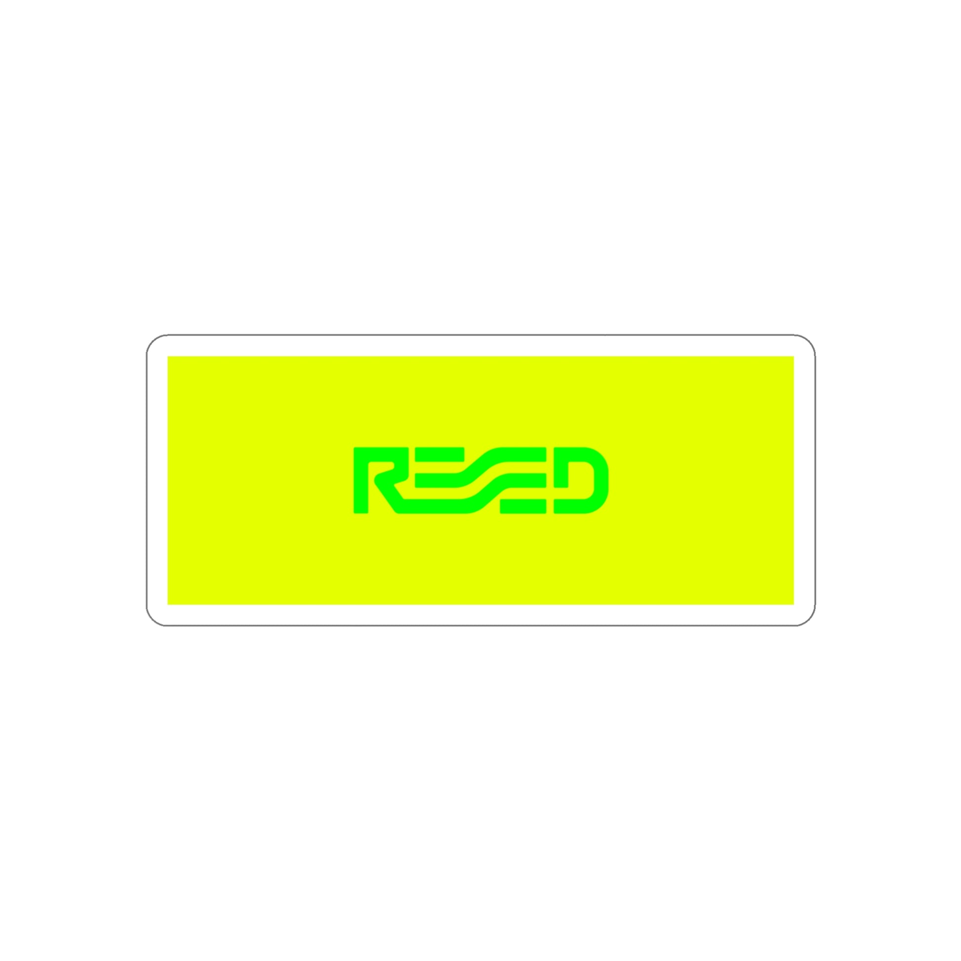 REED LOGO YELLOW/GREEN STICKER - Never Stop Chasing