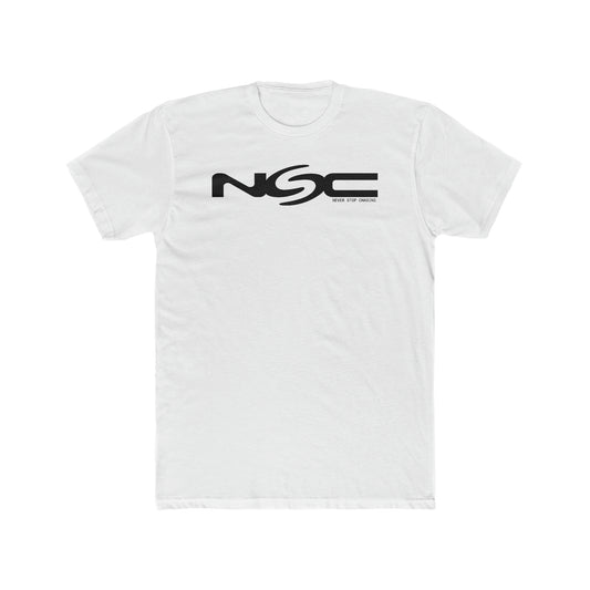 White NSC Bold Cotton Tee - Never Stop Chasing