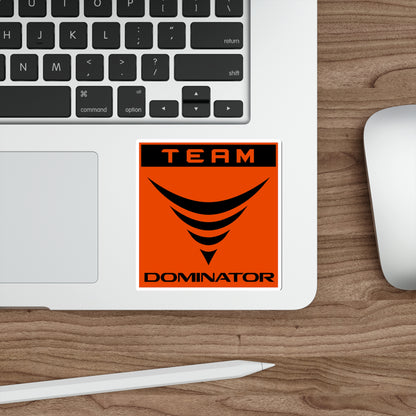 TEAM DOMINATOR RED/BLACK DIE-CUT STICKERS - Never Stop Chasing